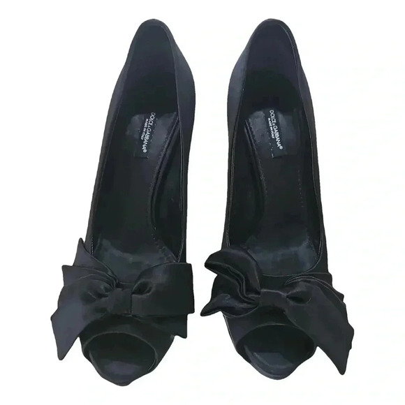 Dolce and Gabbana Pre Loved Size 5 Satin Heels - Picture 1 of 5